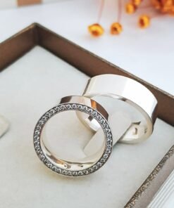 PAR DE ALIANÇAS TULUM CRAVEJADA 5MM